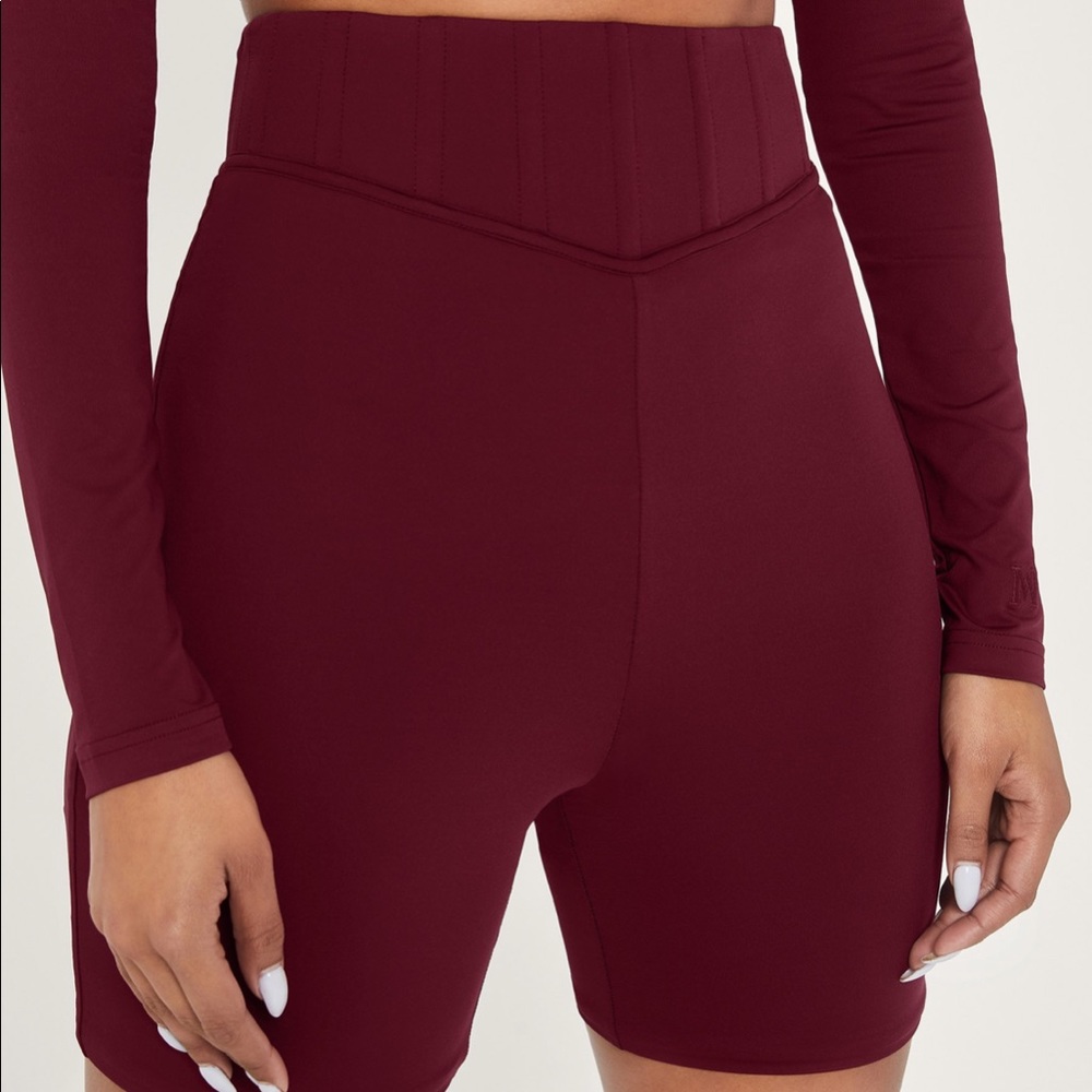 Meshki Burgundy Biker Short